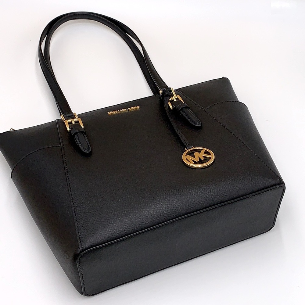 MICHAEL KORS CHARLOTTE LARGE TOP ZIP TOTE BAG - Picture 9 of 15